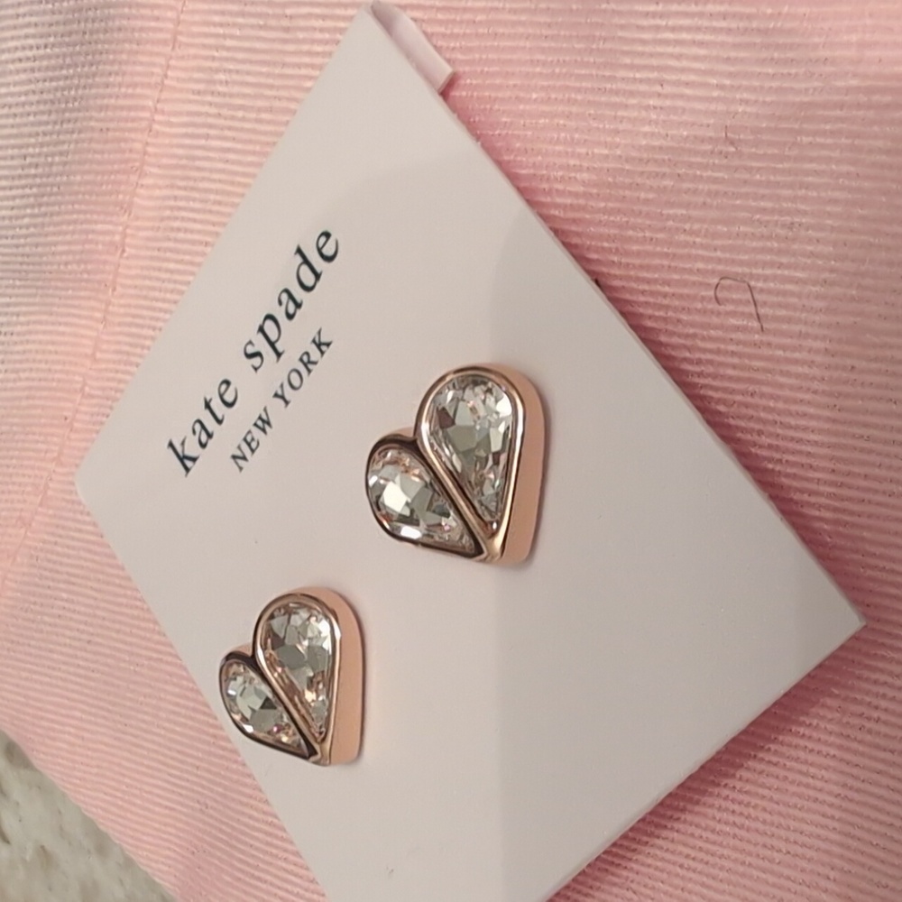 Kate Spade Gold Heart Earrings - Picture 4 of 4